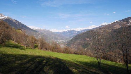 Vue bien dégagée avant l’arrivée à Montgirod.