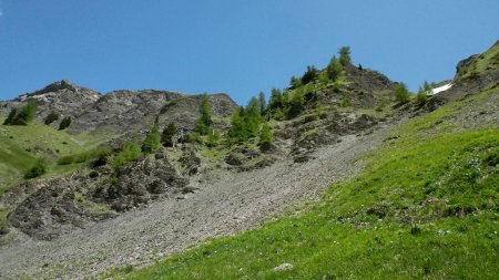 Fin de la difficulté. Vue arrière.