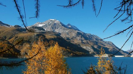 Photo hors randonnée (La Reculaz) : lac du Chevril, Dôme de la Sache et Mont Pourri.