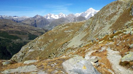 Le Mont Blanc vu du col avant le refuge.