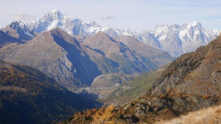 Mont Blanc et Grandes Jorasses.