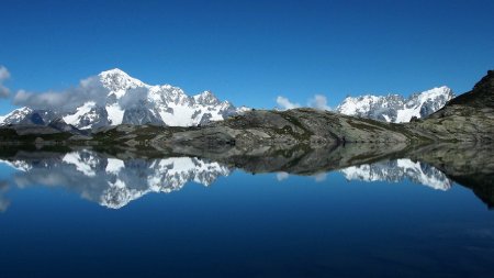 Mont Blanc et Grandes Jorasses.