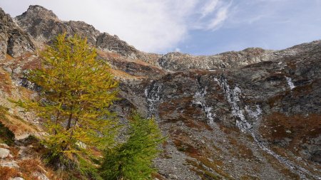 De retour sur le sentier n°15, vue arrière sur la descente effectuée.