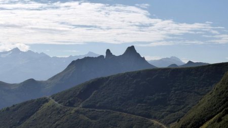 Vue arrière, la Dent et Tête de Fer