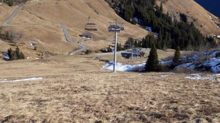 Descente sous le télésiège