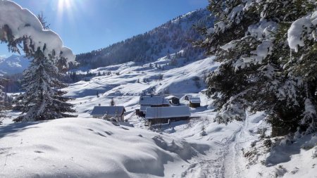 Vers le col de la Lune, vue arrière