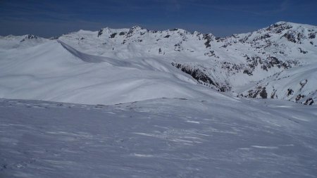 Vue arrière, le col et à gauche, le Grand Crétet