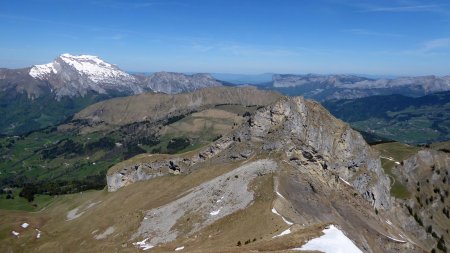 Vue arrière, la Tournette, Montagne de Sulens et la Tulle