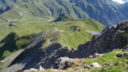 Vue arrière, sur la montée