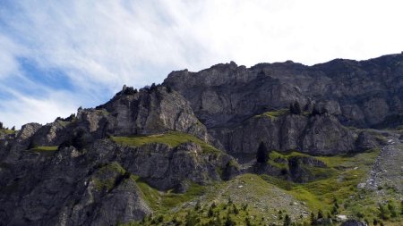 Sentier du retour, falaises