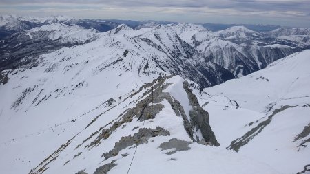 Sommet avec la vue au sud