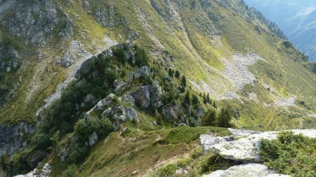 Vue arrière sur la montée