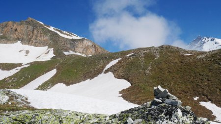 Pointe de Picheru et Grande Sassière vues du Passage de Picheru.