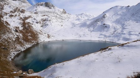 Lac du Santel, en quittant la rive ouest.