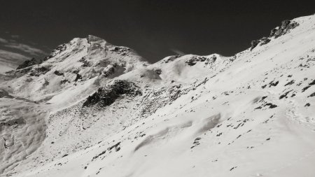 Traversée du pierrier, vue arrière.