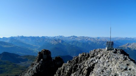 Le Sommet Sud, la Pointe Sud et les Massifs du Rubren, de Chambeyron et de la Font Sancte.