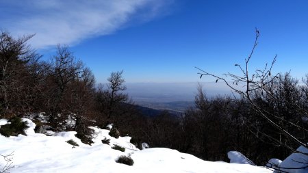 Sur la crête avec le mont Blanc dans le lointain.