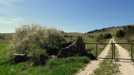 Vue rétro après avoir passé la barrière.