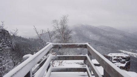 Sur le Felsenbrücke, face au Merkur.