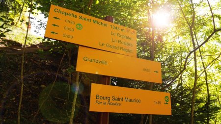 Panneau près de la chapelle.