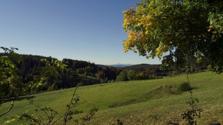 Au loin, le mont Mézenc.