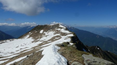 La crête vers la croix de la Dormiaz