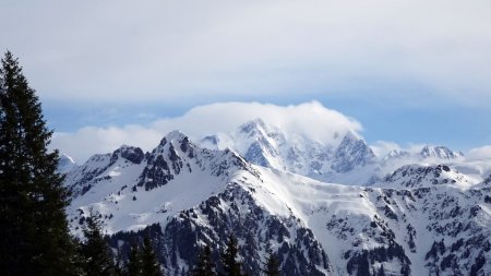 Pointe d’Outray et Mont Blanc