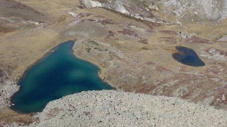 Grand Lac de l’Oule et Lac La Barre vus du Rocher du Loup.