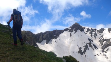 Montée de l’arête nord du Piolit.