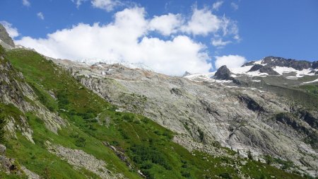 Regard en arrière sur le glacier du Tour.