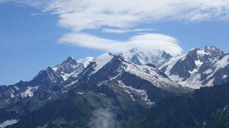 Zoom sur le Mont Blanc.