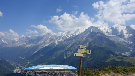Superbe vue sur le massif du Mont Blanc.