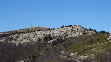 Vue arrière sur le sommet de Lure (côté est)