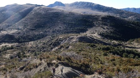 Descente pentue de la Sapée, et retour au secteur des marnes