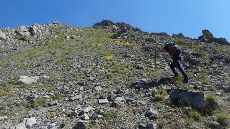 Portion de montée relativement raide