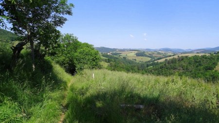 Sortie de Montromant et val du Rossand.