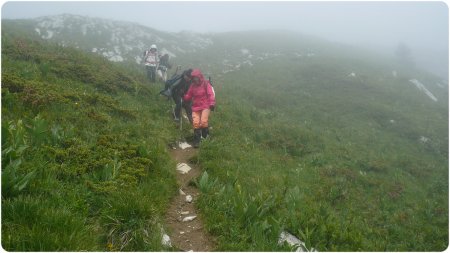 Descente de son arête sud.