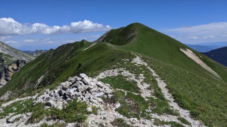 Le sommet de Chamousset dans le rétro.