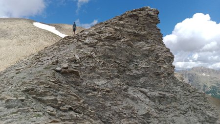 Descente de la crête des Garrets