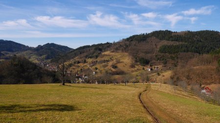 Sentier panoramique non balisé, vue arrière