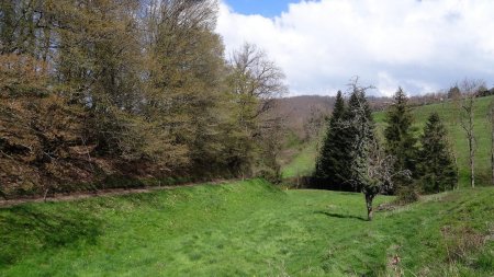 Vallon du Reteux, vue rétro.