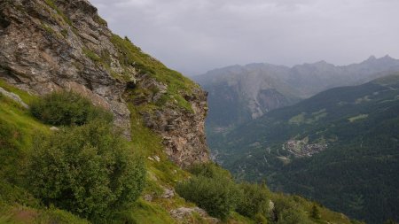 En descente vers les chalets Cousset.