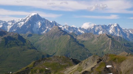 Mont Blanc et Grandes Jorasses.