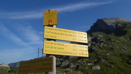 Panneau au parking départ