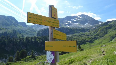 Panneau Entre le Fer, direction lac de Brassa