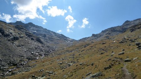 Vue arrière, col de la Vallée Etroite