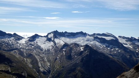 Roc et glacier du Mulinet, Pointe Mezzenile, Pointe Francesetti