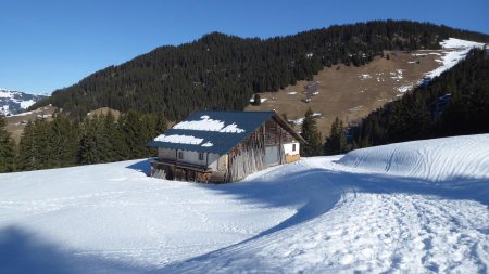 Les Plans, les pentes sous la route du col n’ont plus de neige...aucun risque ce jour