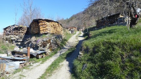 Départ de la piste, au sommet du village