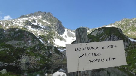 Lac du Branlay, panneau, direction Celliers